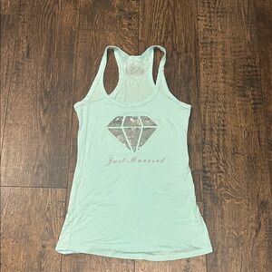 Vintage Victoria's Secret, I Do “Just Married” Sequin Diamond Bling Tank Top